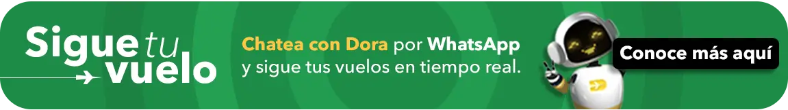 sigue tu vuelos chateando con dora