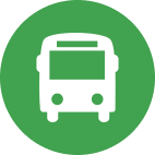 icono de bus rojo